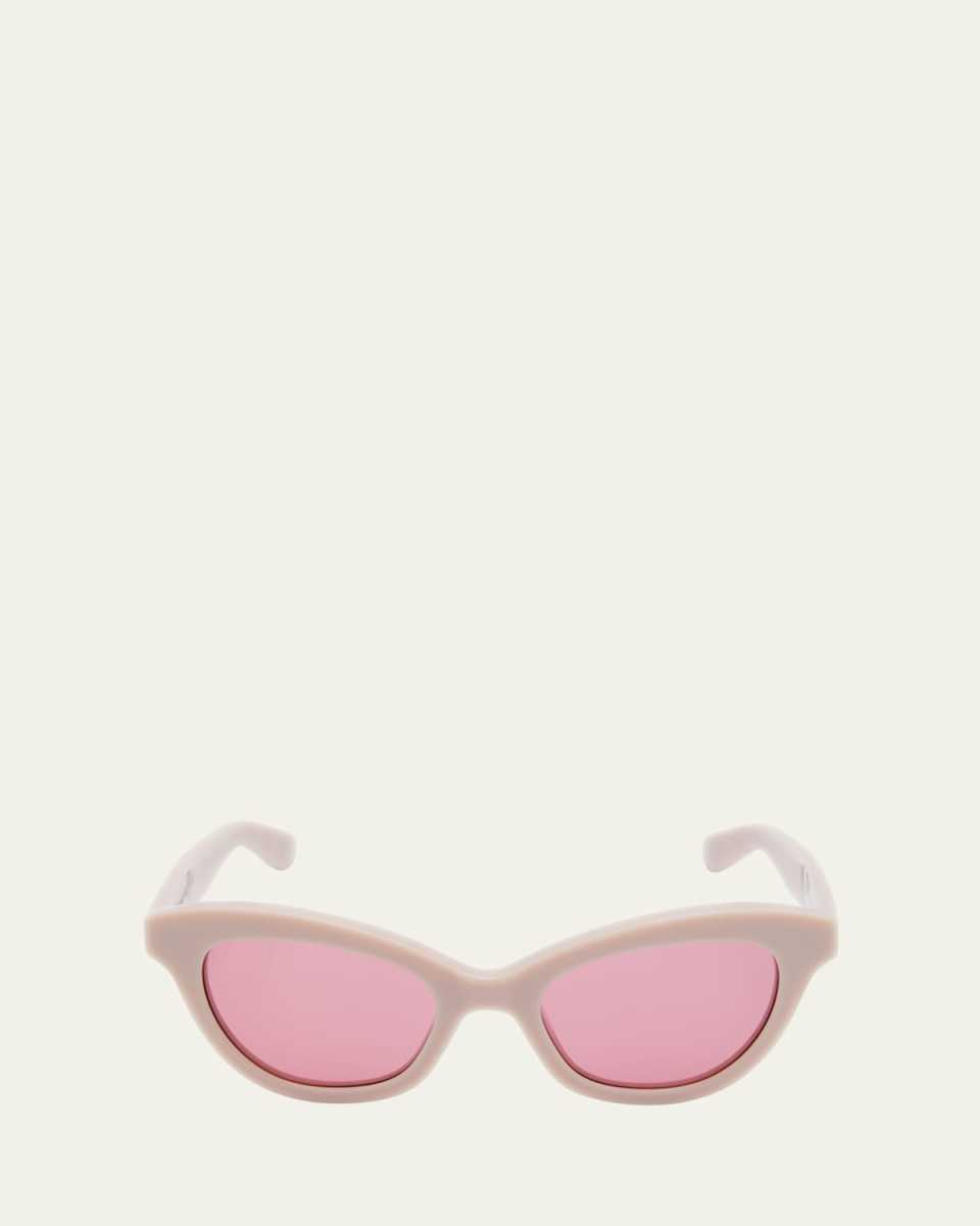 Acetate Cat-Eye Sunglasses w/ Logo Detail